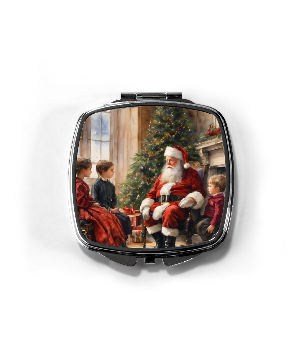 Compact Mirror - Meeting Father Christmas