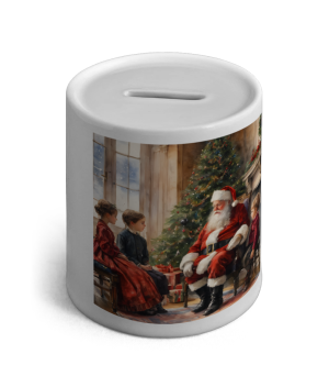 Ceramic Money Box - Meeting Father Christmas