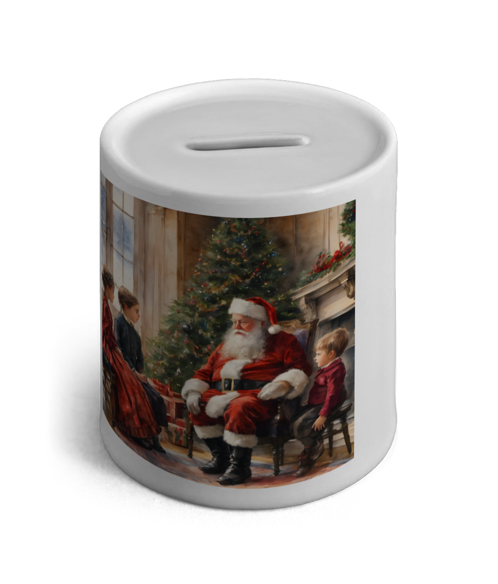 Ceramic Money Box - Meeting Father Christmas - Image 3